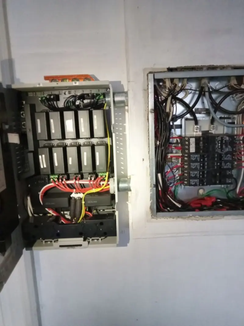 Electrical panel upgrade completed for Security Camera Wiring in Wakefield